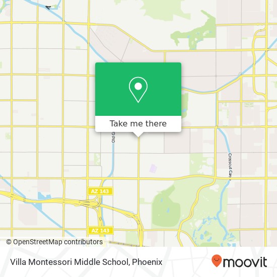 Mapa de Villa Montessori Middle School