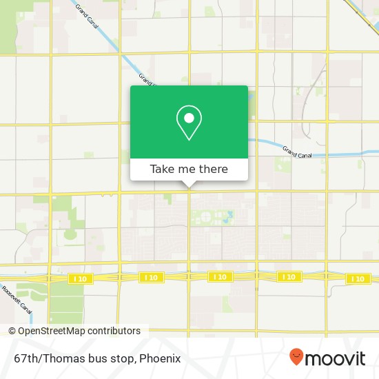 Mapa de 67th/Thomas bus stop