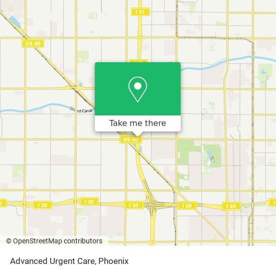 Mapa de Advanced Urgent Care