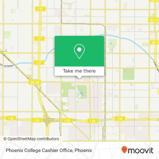 Phoenix College Cashier Office map