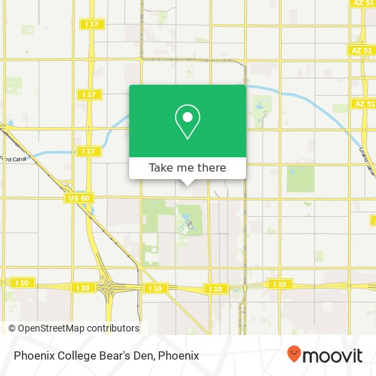 Phoenix College Bear's Den map