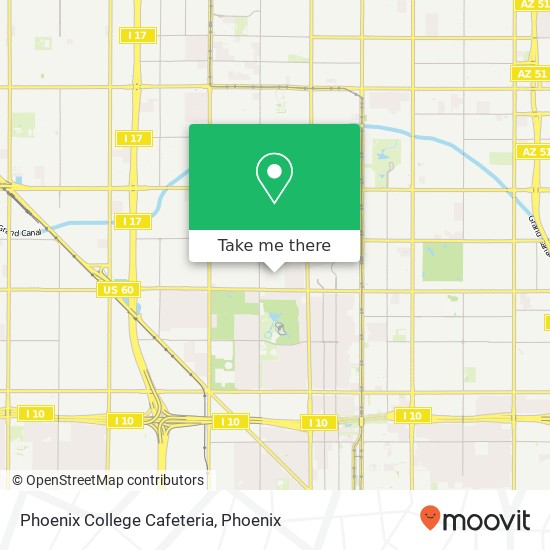 Phoenix College Cafeteria map