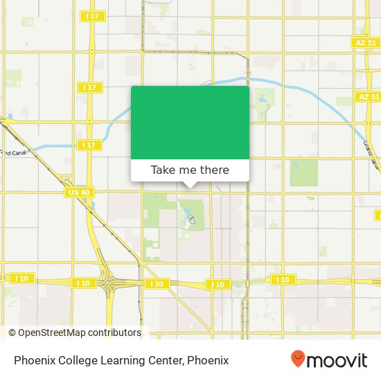 Mapa de Phoenix College Learning Center