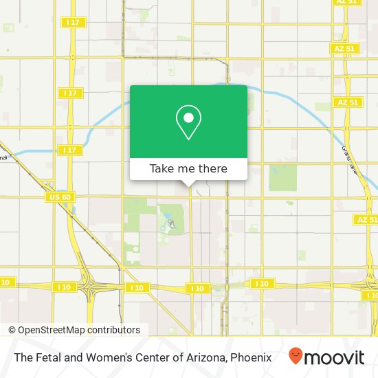The Fetal and Women's Center of Arizona map