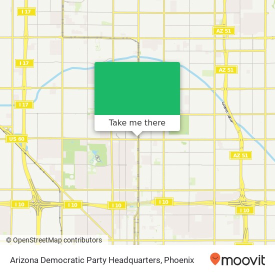 Arizona Democratic Party Headquarters map