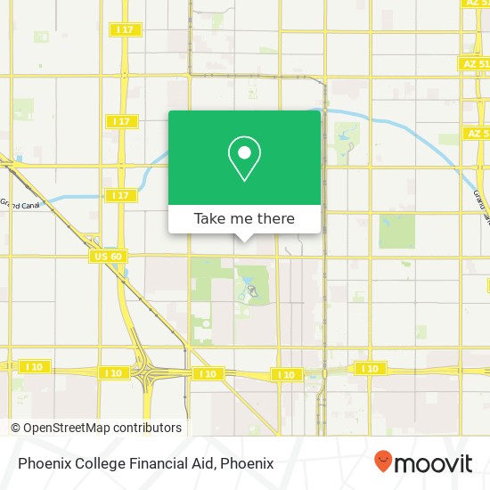 Phoenix College Financial Aid map