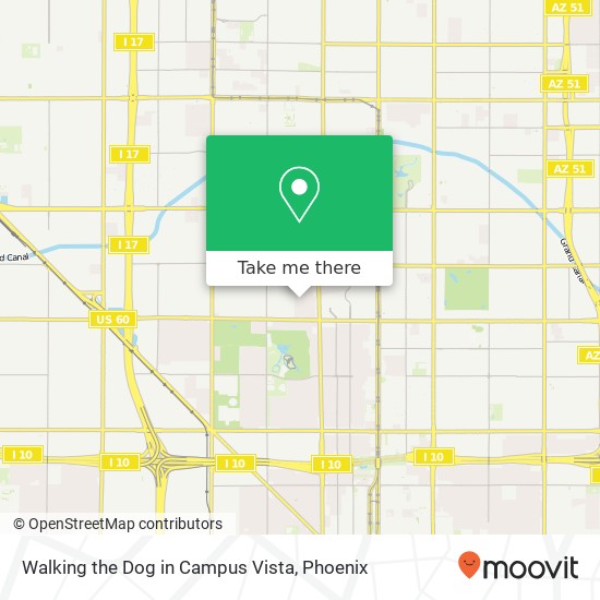 Mapa de Walking the Dog in Campus Vista