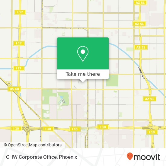 CHW Corporate Office map