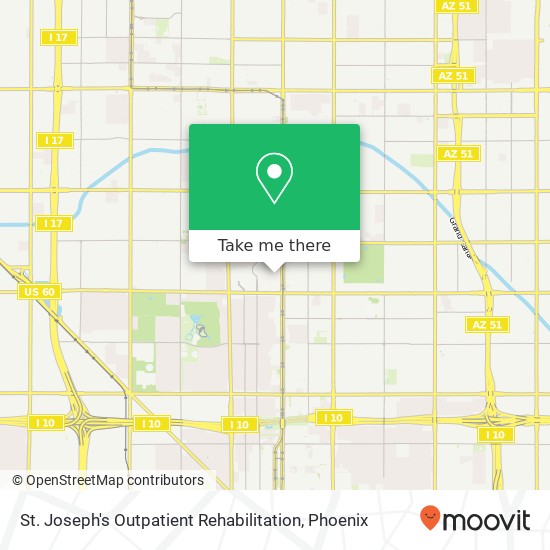 St. Joseph's Outpatient Rehabilitation map