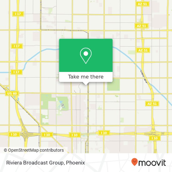 Mapa de Riviera Broadcast Group