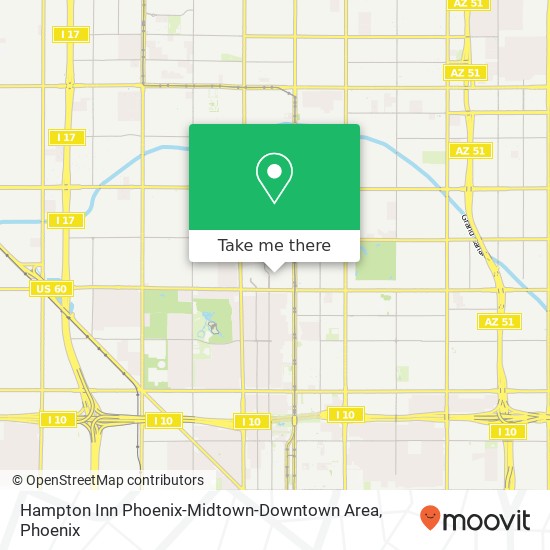 Hampton Inn Phoenix-Midtown-Downtown Area map