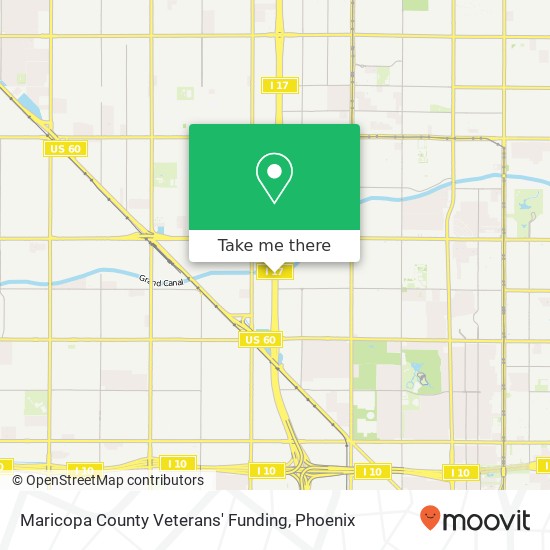 Maricopa County Veterans' Funding map