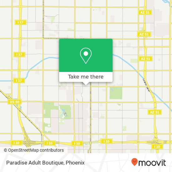 Paradise Adult Boutique map