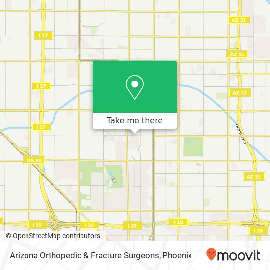 Mapa de Arizona Orthopedic & Fracture Surgeons