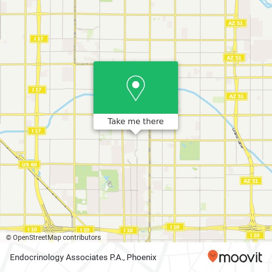 Endocrinology Associates P.A. map