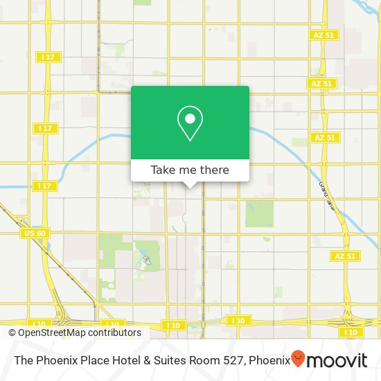 Mapa de The Phoenix Place Hotel & Suites Room 527