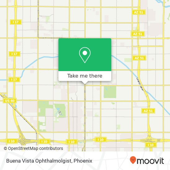 Buena Vista Ophthalmolgist map
