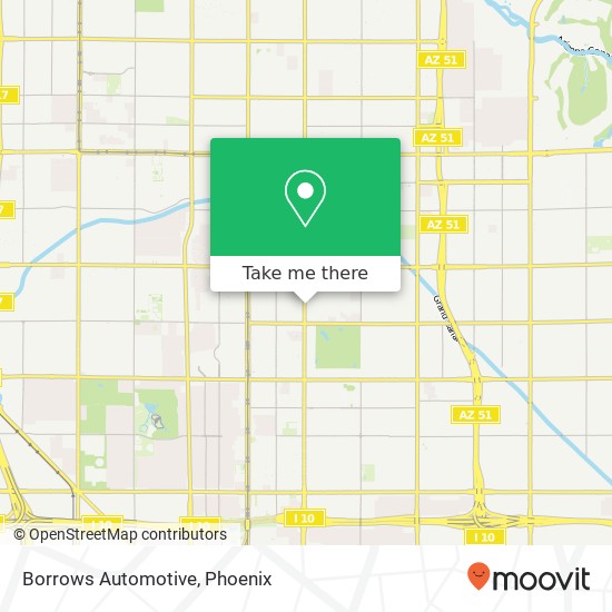 Borrows Automotive map