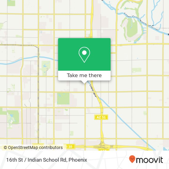 Mapa de 16th St / Indian School Rd
