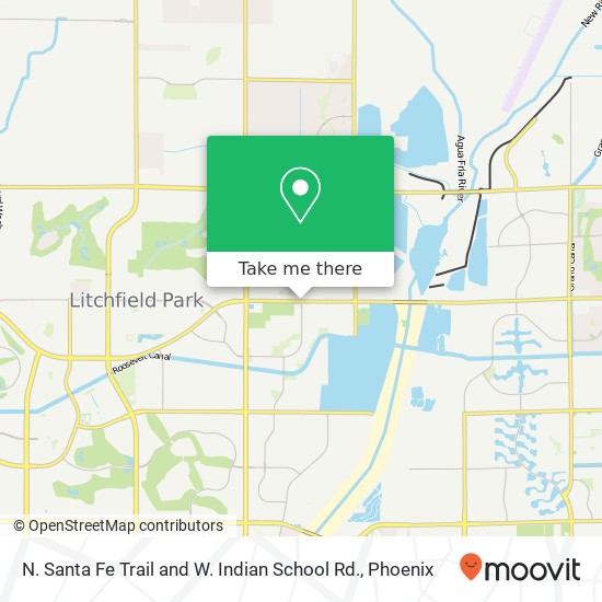 Mapa de N. Santa Fe Trail and W. Indian School Rd.