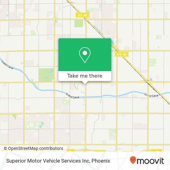 Superior Motor Vehicle Services Inc map