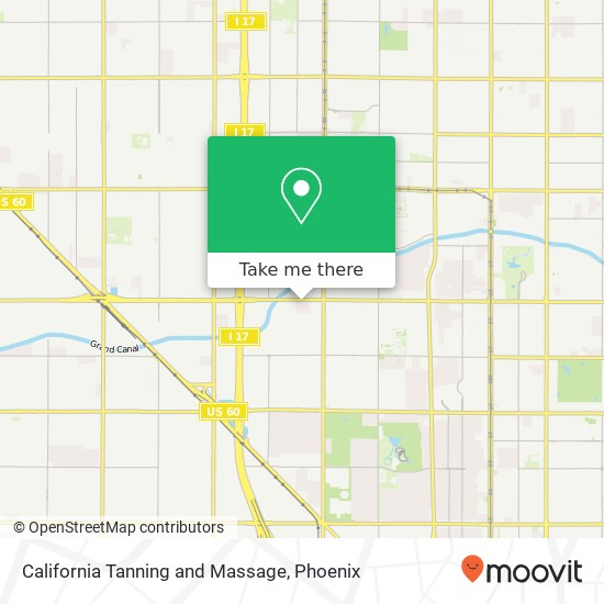 California Tanning and Massage map