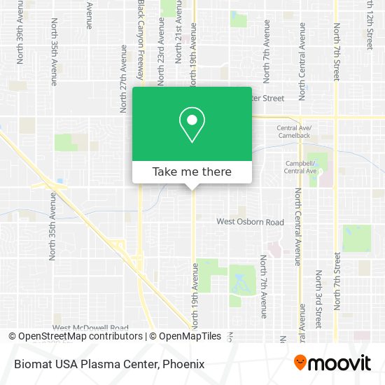 Mapa de Biomat USA Plasma Center