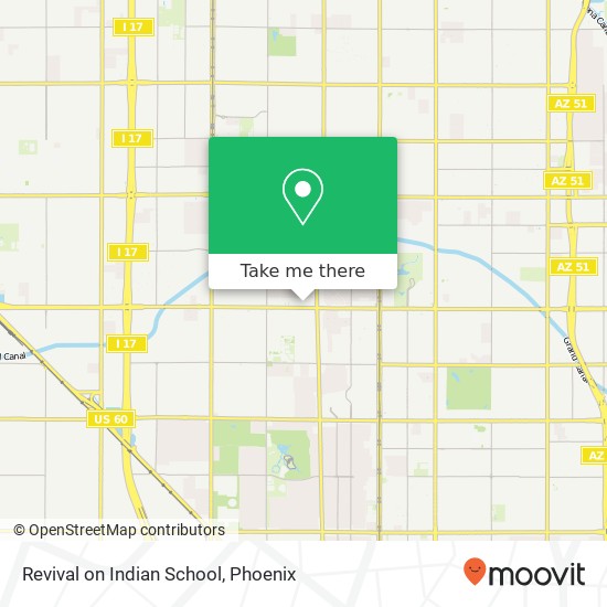 Mapa de Revival on Indian School