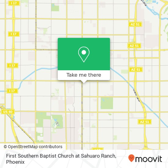 First Southern Baptist Church at Sahuaro Ranch map