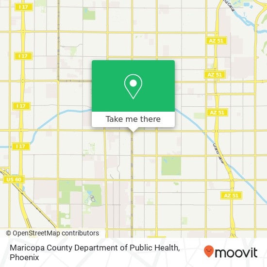 Maricopa County Department of Public Health map