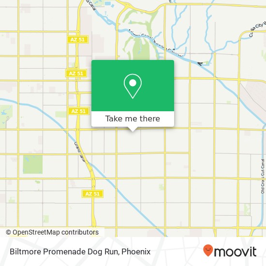 Mapa de Biltmore Promenade Dog Run