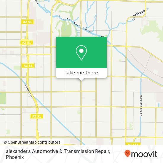 alexander's Automotive & Transmission Repair map