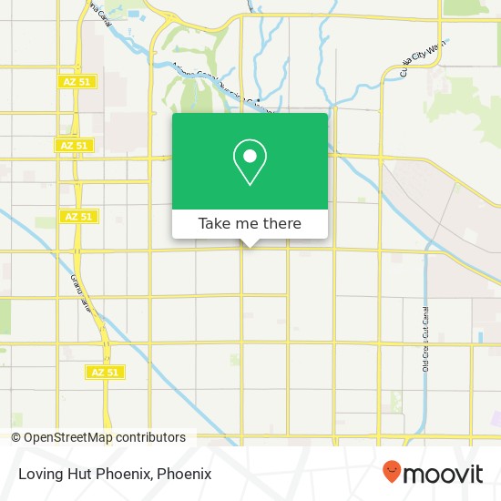 Loving Hut Phoenix map