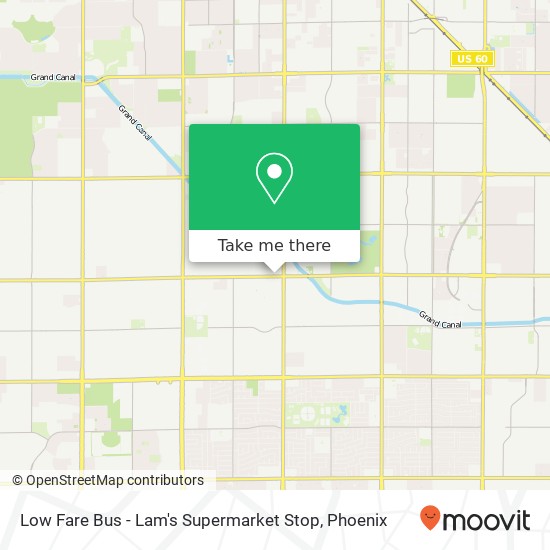 Mapa de Low Fare Bus - Lam's Supermarket Stop