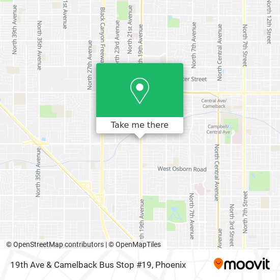 19th Ave & Camelback Bus Stop #19 map