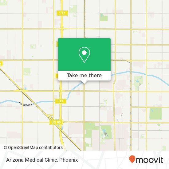 Mapa de Arizona Medical Clinic