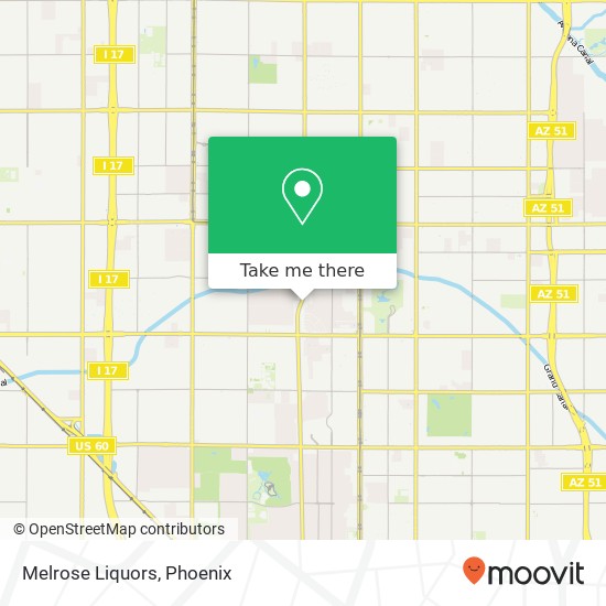 Mapa de Melrose Liquors