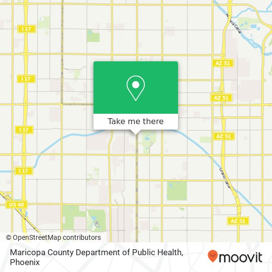 Maricopa County Department of Public Health map