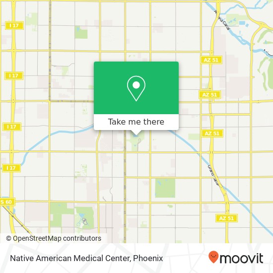 Mapa de Native American Medical Center