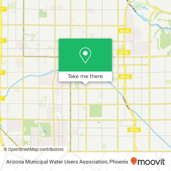 Mapa de Arizona Municipal Water Users Association