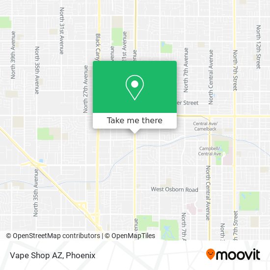 Vape Shop AZ map