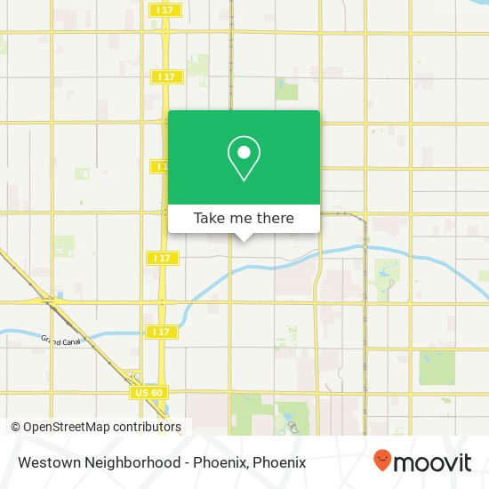 Mapa de Westown Neighborhood - Phoenix