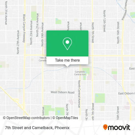 7th Street and Camelback map