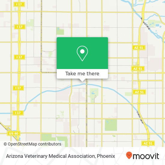 Mapa de Arizona Veterinary Medical Association