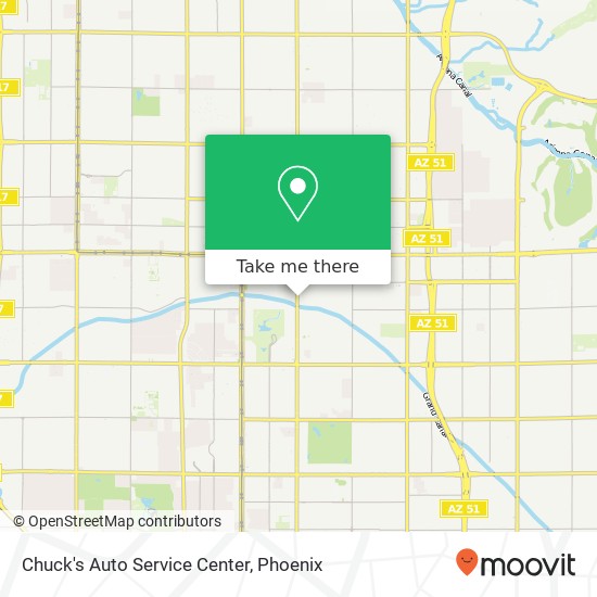 Chuck's Auto Service Center map