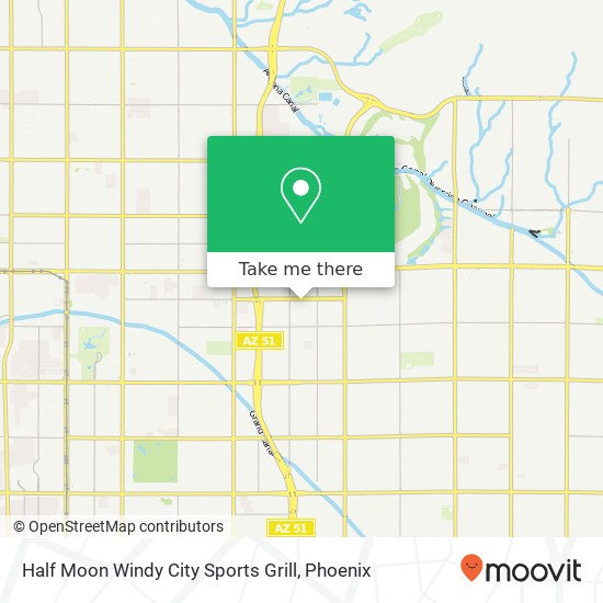 Half Moon Windy City Sports Grill map