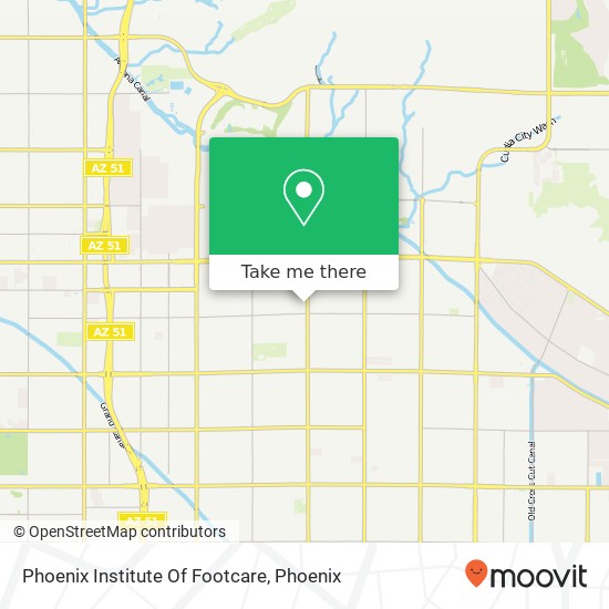 Phoenix Institute Of Footcare map