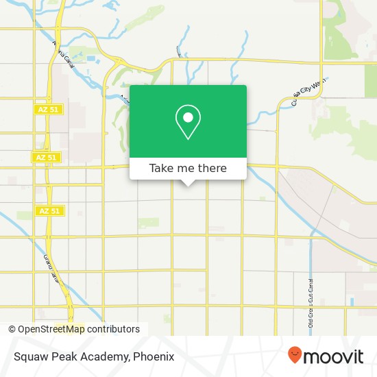 Squaw Peak Academy map