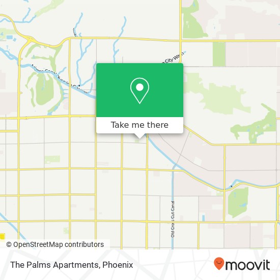 The Palms Apartments map