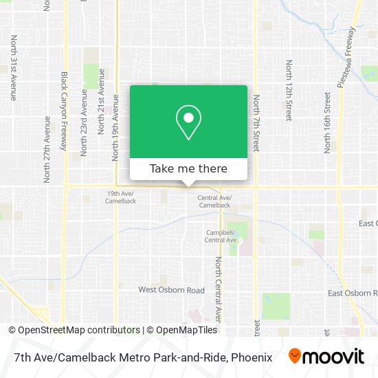 7th Ave / Camelback Metro Park-and-Ride map